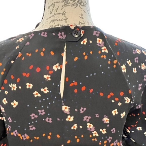 Cabi 3828 Muse Blue Floral Print Tunic Dress Women‎ Size XS Short Sleeve Boho - Picture 9 of 15